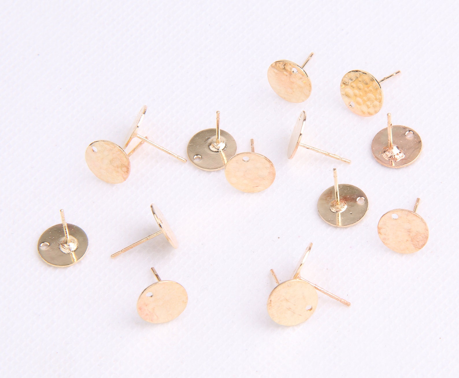 Gold Plated Brass Earring Post brass Earring Charmscoin Etsy