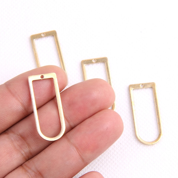 Brass earrings-Earring copper accessories-Earring connector-Brass earring charms-Earring pendant-Brass jewelry-U shape earrings BR0041