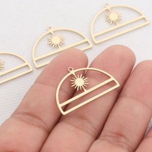 Brass earrings-Earring copper accessories-Earring connector-Brass earring charms-Earring pendant-Earring parts-Special shape earrings BR1074