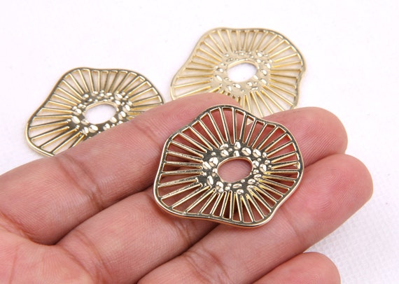 Alloy earring connector -Alloy earrings charms-Sun flower shape earrings-earring pendant-Geoometrical shape findings-Jewelry discoveryBR0304