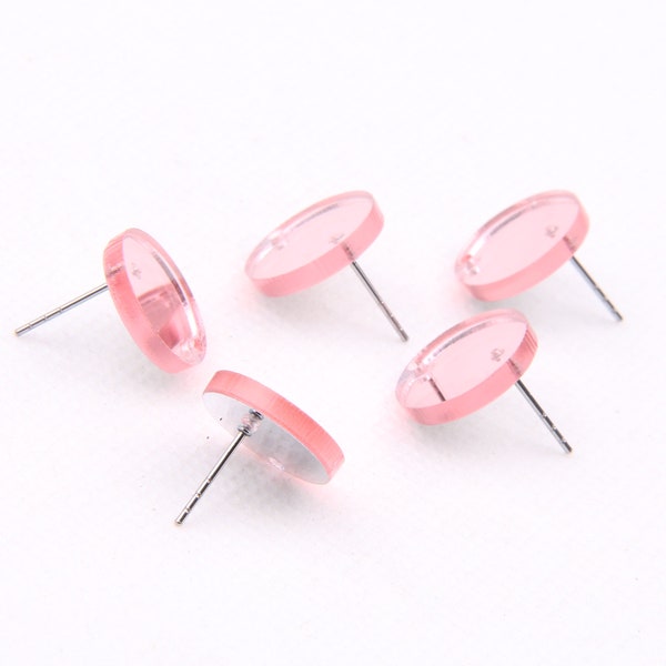 Acrylic mirror earring posts-acetate earring charms-Coin shape earring connector-earring pendant-earring findings jewelry supply BR0643