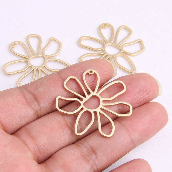 Alloy earring connector -Alloy earrings charms-Flower shape earrings-earring pendant-Geoometrical shape findings-Jewelry discovery BR0256