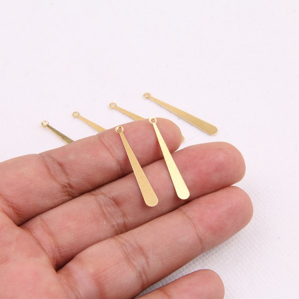 Brass earrings-Earring copper accessories-Earring connector-Brass earring charms-Earring pendant-Brass  jewelry-Stick shape earrings BR0286