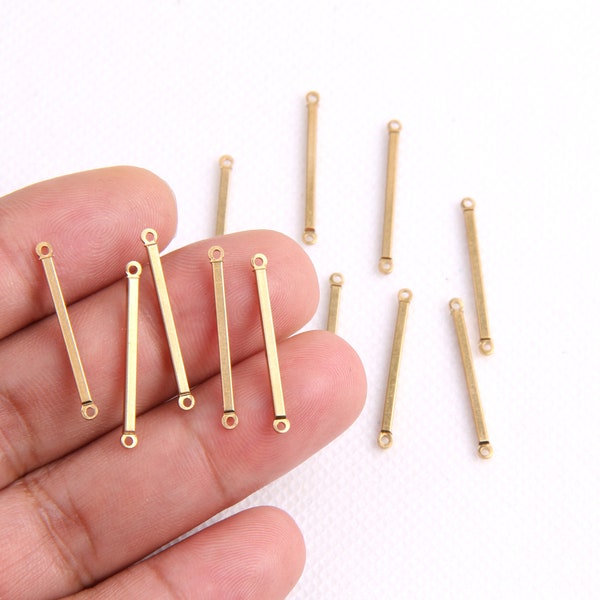Brass earrings-Earring copper accessories-Earring connector-Brass earring charms-Earring pendant-Brass jewelry-Bar shape earrings BR0039