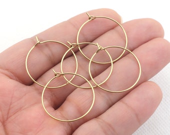 Brass earrings-Earring copper accessories-Earring connector-Brass earring charms-Earring pendant-Brass jewelry-Circle shape earrings BR1243