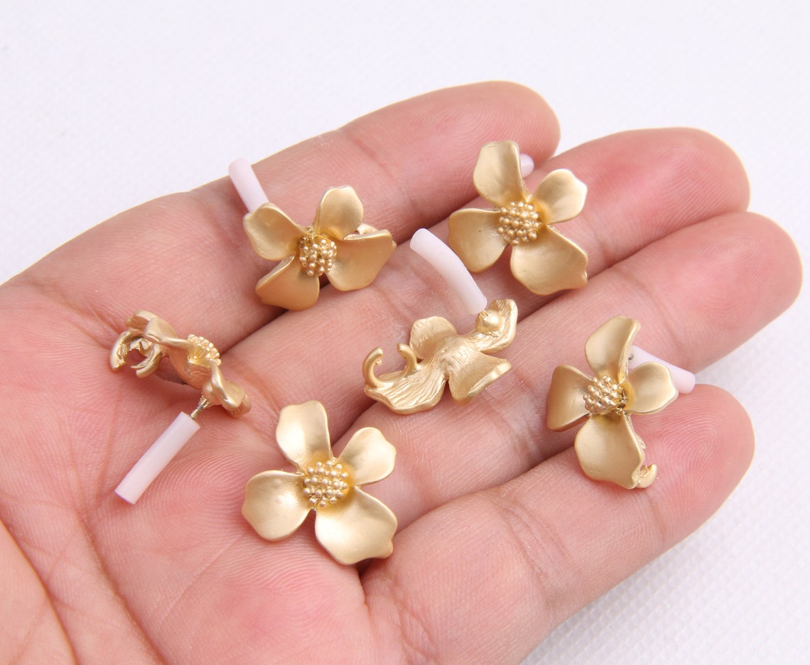 Gold Plated Alloy Earring Post alloy Earring Charmsflower Etsy