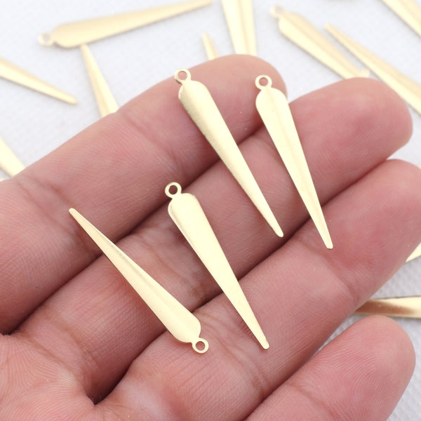 Brass earrings-Earring copper accessories-Earring connector-Brass earring charms-Earring pendant-Brass  jewelry-Stick shape earrings BR1203