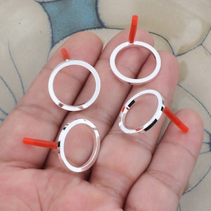 Silver Plated brass earring post-Brass earring charms-Circle shape earring connector-earring pendant-earring findings jewelry supply BR1089