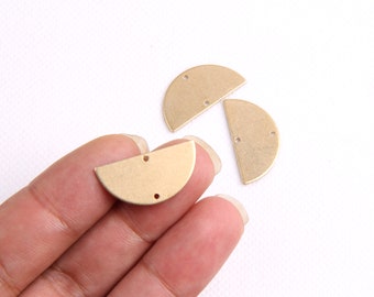 10Pcs Raw Brass Mignon Arc-en-Cloud Charms Pendentifs Bijoux Earring Findings