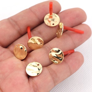 Gold plated alloy earring post-Alloy earring charms-Circle shape earring connector-earring pendant-earring findings jewelry supply BR0959