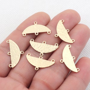 Brass earrings-Earring copper accessory-Earring connector-Brass earring charm-Earring pendant-Brass jewelry-Semicircle shape earring BR1196