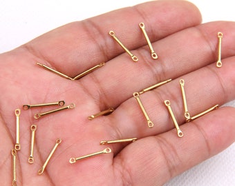 Brass earrings-Earring copper accessories-Earring connector-Brass earring charms-Earring pendant-Brass jewelry-Stick shape earrings BR0365