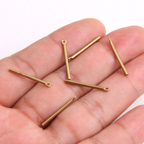 Brass earrings-Earring copper accessories-Earring connector-Brass earring charms-Earring pendant-Brass  jewelry-Stick shape earrings BR0265