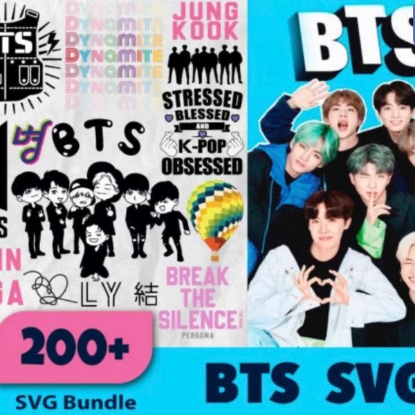 200+ BTS Bundle Svg, Bts Svg, Kpop Svg, Bts Vector, Bts Clipart