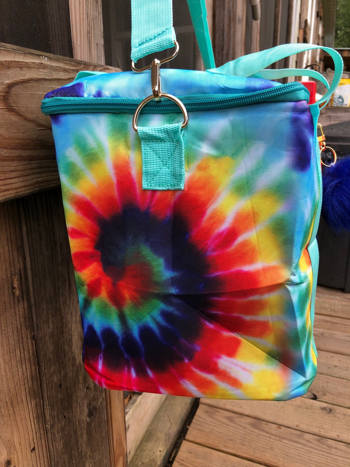 Rainbow Tie Dye Insulated Cooler Tote Bag Ice Chest Beach Etsy