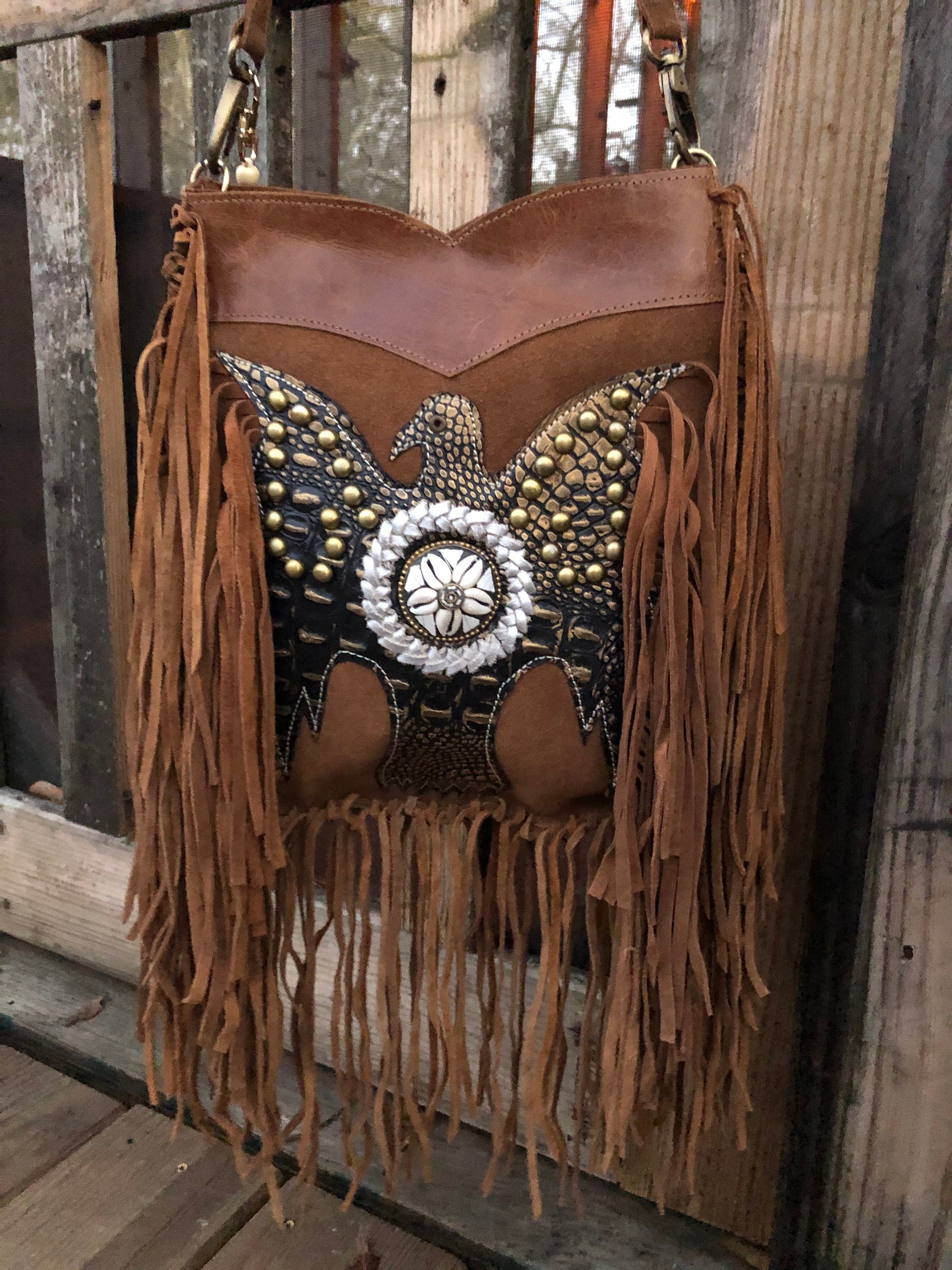 SALE New Genuine Suede Western Leather Fringe Crossbody Bag Etsy