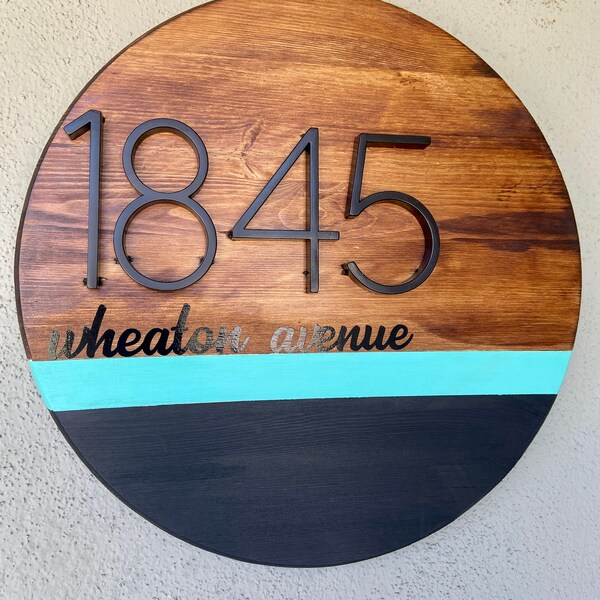 Wooden Address Sign - Etsy