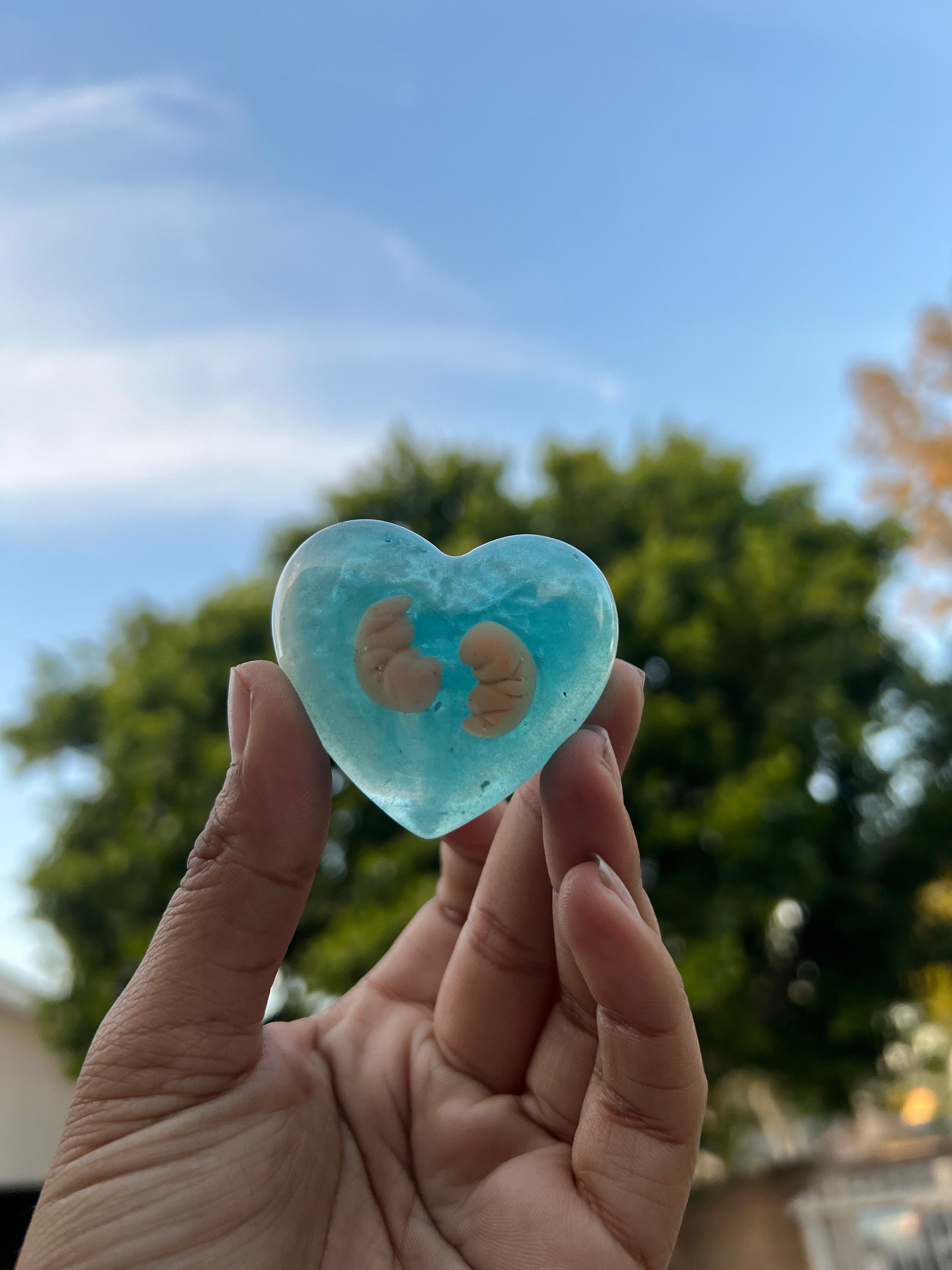 souvenir de bébé jumeau | bleu semaines 9 -11 cadeau parfait perte sensibilisation aux fausses couches foetus perteenfant début grossesse moule |