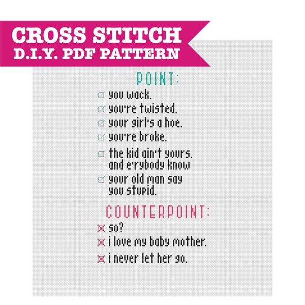 DMX -- DIY PDF Cross Stitch Pattern