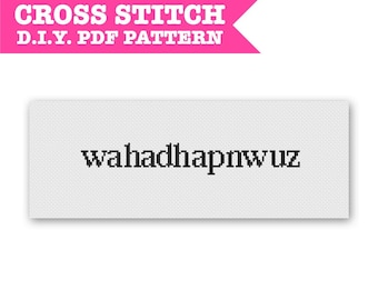 Wahadhapnwuz -- DIY PDF Cross Stitch Pattern