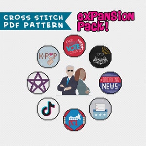 EXPANSION PACK -- 2020 Election Superheroes -- Cross Stitch PDF Pattern