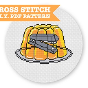 The Office -- Stapler in Jello -- DIY PDF Cross Stitch Pattern