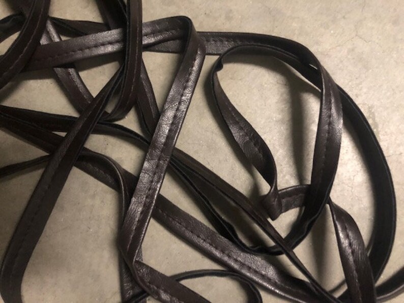 1/2 Brown Faux Leather Lip Cord Trim Piping Etsy