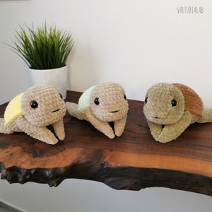 Crochet animal Turtle cuddly toy Sea turtle Toys Stuffed animal cuddly Handmade plush toy Amigurumi image 5