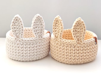 Paasmand | Paasmand | Gehaakte mand | Opbergmand | Pasen | Paasdecoratie | Paascadeaumand