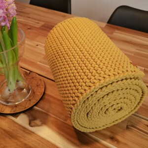 Table runner Knitted table runner Scandinavian Simple Table Runner Minimalist rectangular table runner image 1