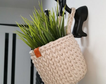 Hanging Crochet Basket | Hanging basket | Wall basket | Decorative basket | Storage basket | utensil