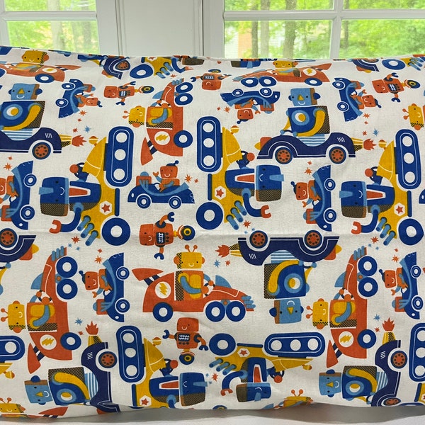 Robots on the Move! - Novelty pillowcase - Standard Pillowcase - Kids pillowcase