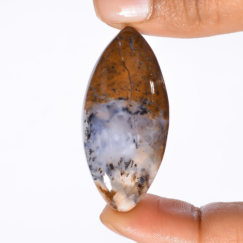 42X20X6 mm GK-207 Dazzling Top Grade Quality 100/% Natural Dendrite Opal Marquise Shape Cabochon Loose Gemstone For Making Jewelry 38 Ct