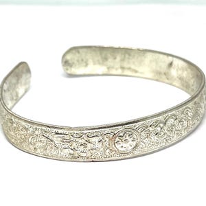 Antique Style Silver Plated Bangle, Handcrafted Cuff Braclet, Filigree Work Bangle, Bangle Braclet, Jewelry For Women