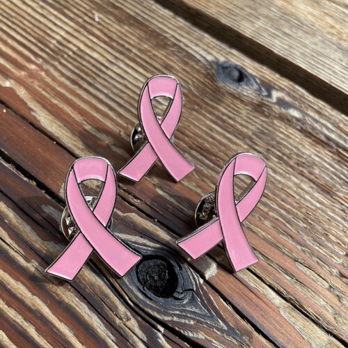 Pink Ribbon Awareness Pin for Breast Cancer Pink Ribbon Pins Etsy