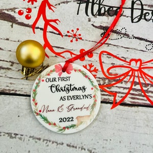 Personalised First Christmas bauble First Family First Christmas gift First Christmas Bauble Xmas decoration Babys First Xmas image 4