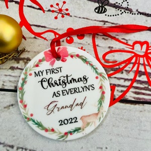 Personalised First Christmas bauble First Family First Christmas gift First Christmas Bauble Xmas decoration Babys First Xmas image 1