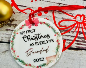 Personalised First Christmas bauble ~ First Family ~ First Christmas gift ~ First Christmas Bauble ~ Xmas decoration ~ Baby’s First Xmas