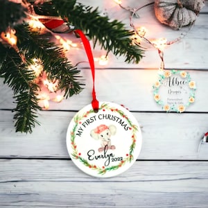 First Christmas ceramic bauble, Baby’s first Christmas gift, First Christmas Keepsake, Christmas Bauble, Xmas decoration, Nursery Gift