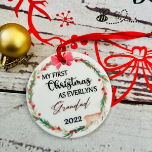 Personalised First Christmas bauble First Family First Christmas gift First Christmas Bauble Xmas decoration Babys First Xmas image 3
