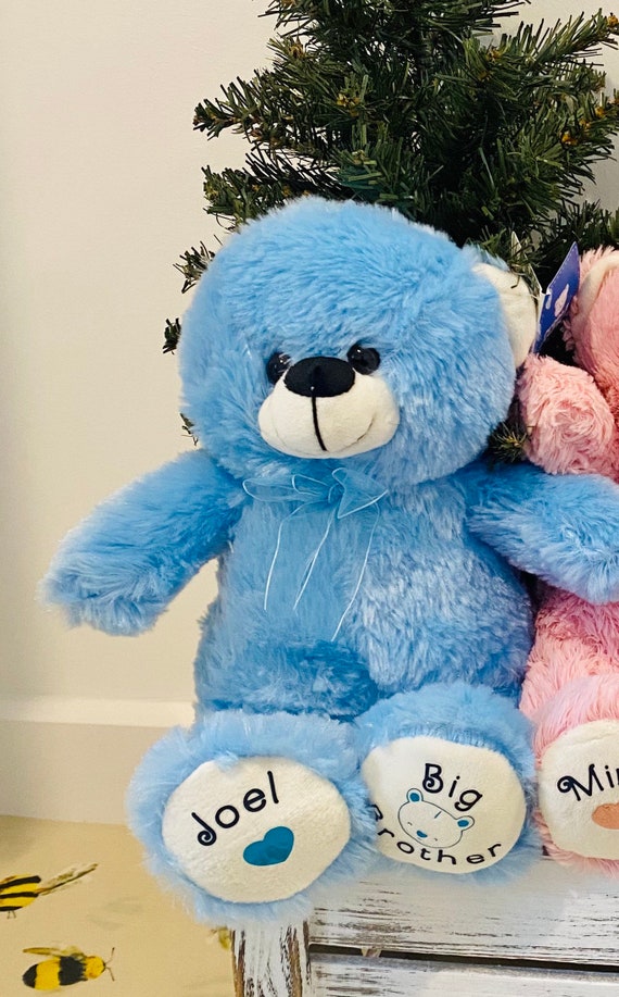 Personalized Baby Blue Teddy Bear: Keepsake Gift