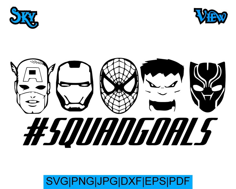 Avengers Squad goals svg Avenger svg digital download | Etsy