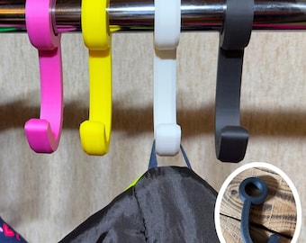 Multicolor Closet Rod Hook – Backpack & Purse Hanger – 3D Printed Closet Organizer – For Kids - Adults – Fits IKEA PAX
