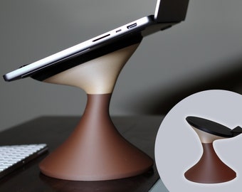 Ergonomic Laptop Stand For Desk - 3D Printed Notebook Holder - Compatible with MacBook Air Pro HP Dell XPS Lenovo All laptops 10-15.6"