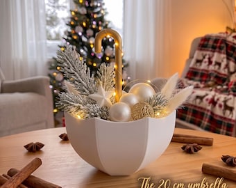 Christmas Table Centerpiece, Christmas Umbrella Decor, Xmas Centerpiece, Holiday Table Decor