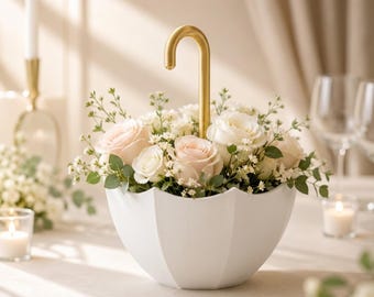 Wedding Centerpiece | Modern Umbrella Vase Decor | Elegant Wedding Table Decor | Reception Decor