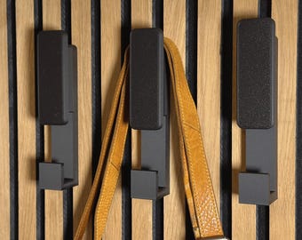 Super Strong Slim Coat Hook for Acoustic Panels | ARCH LINE | Black | Hold Up To 8Kg | Drill-Free | Easy Install