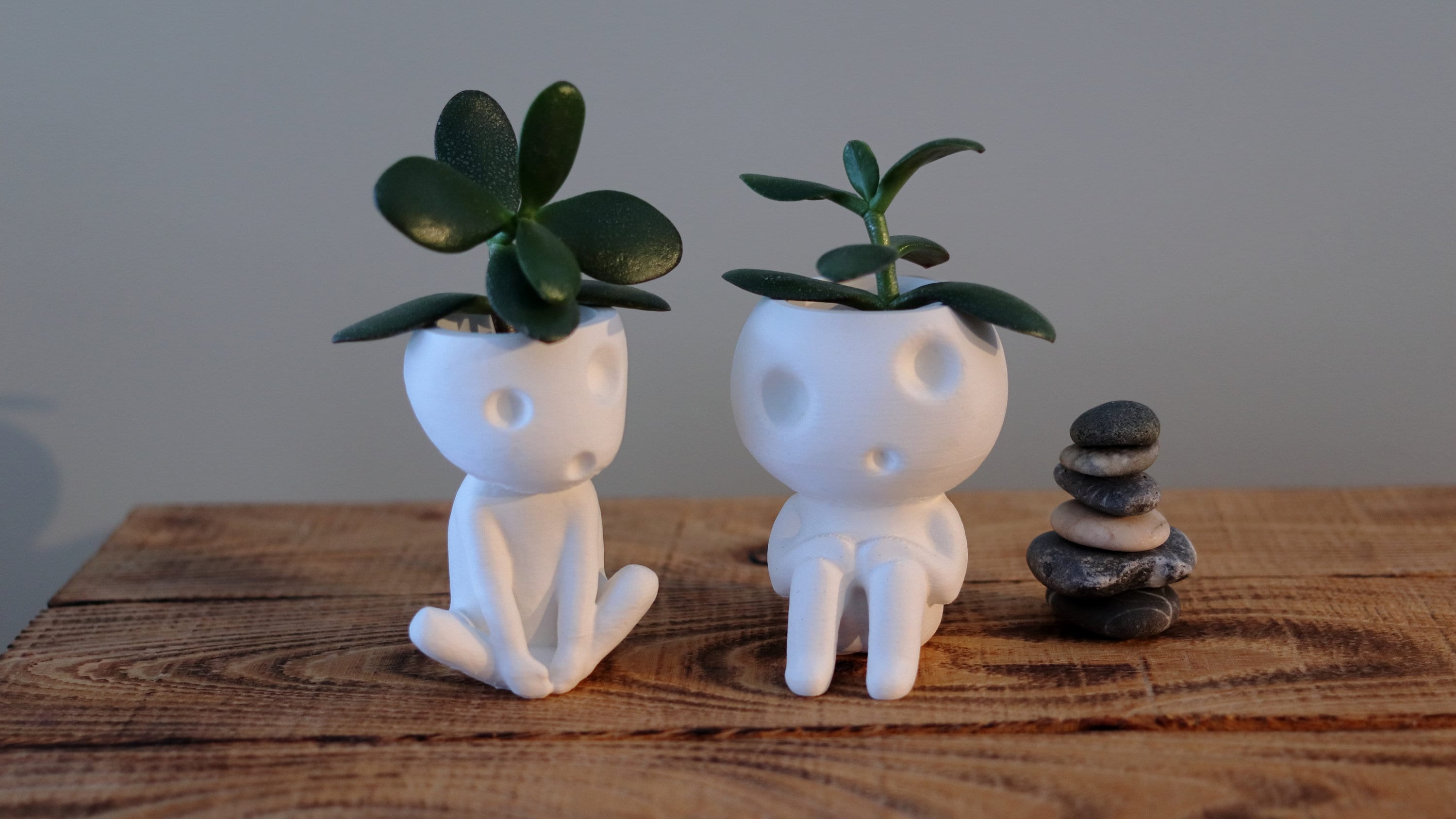 Kodama Pflanzgefäß – Studio Ghibli Inspirierter Übertopf, 18 Cm, Für Sukkulenten, 3D-gedruckt Aus PLA