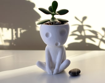 Kodama Planter - Studio Ghibli Inspired Indoor Pot - Princess Mononoke Decor - Mini Planters for Succulents - Baumgeister - Kooki & Keera