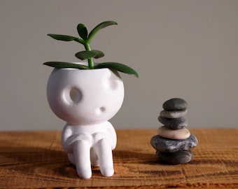 Kodama Planter - Studio Ghibli Geïnspireerde Binnenpot - Princess Mononoke Decor - Mini Plantenbakken voor Vetplanten - Baumgeister - Tree Spirit